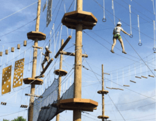 Founders on a ropes course